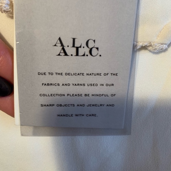 New💕A.L.C,  crochet panel crepe top - Picture 6 of 8